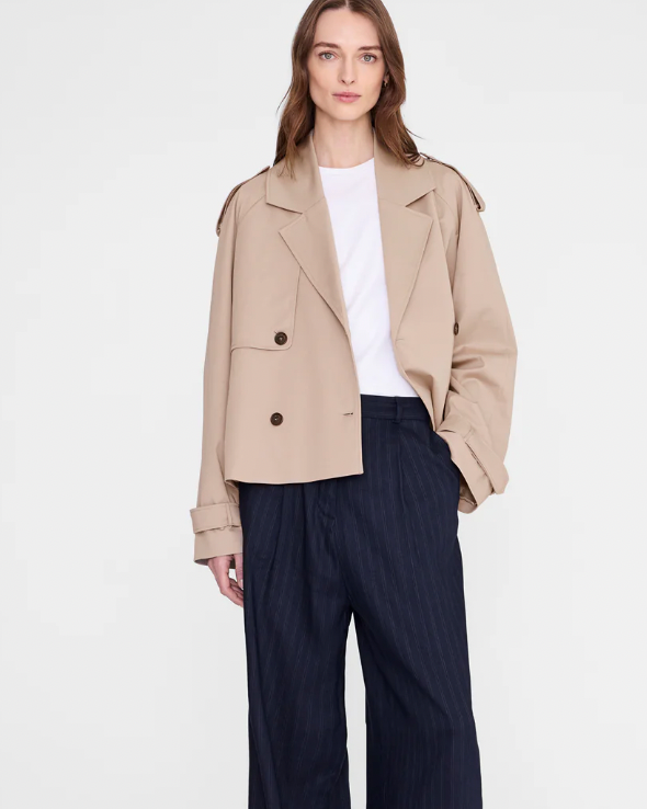RICKIE CROPPED TRENCH COAT