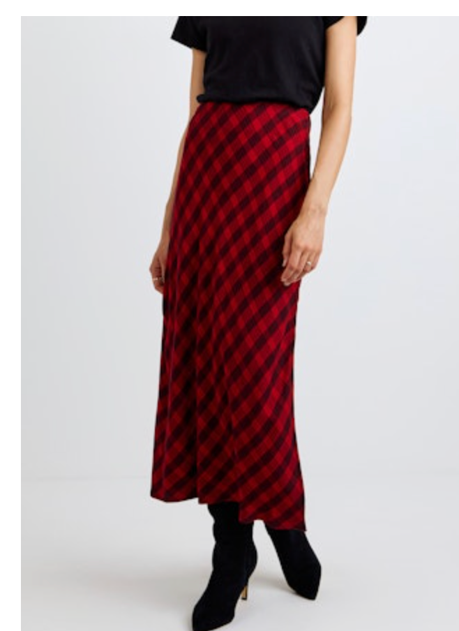 BD SIDE SLIT BIAS MAXI SKIRT