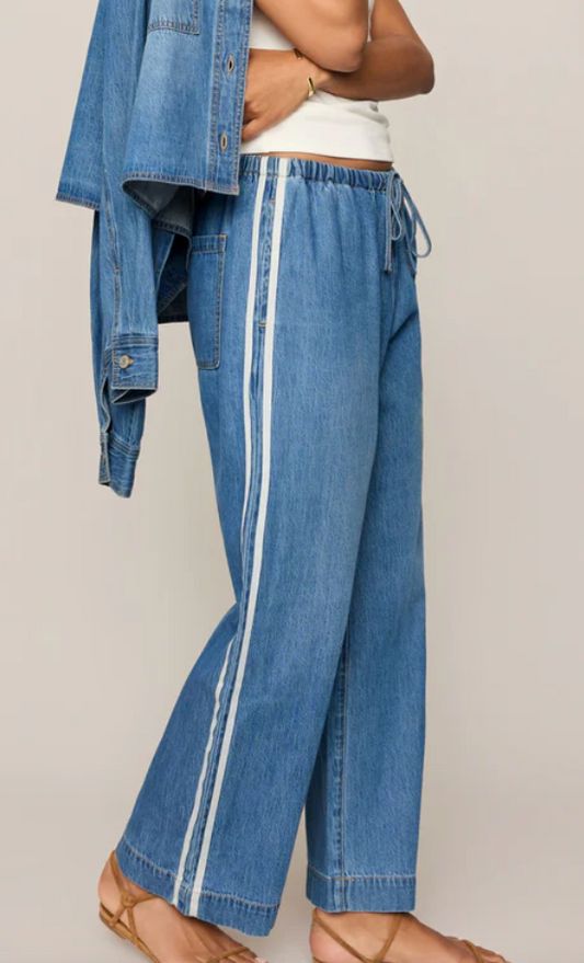 THE SIDELINES DENIM TRACK PANT