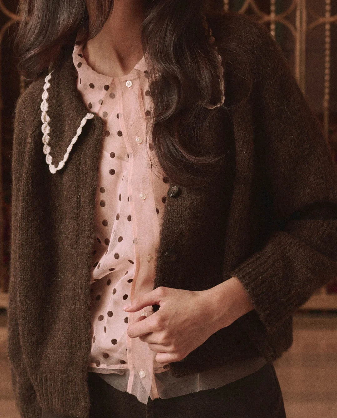 The Crochet Collar Cardigan