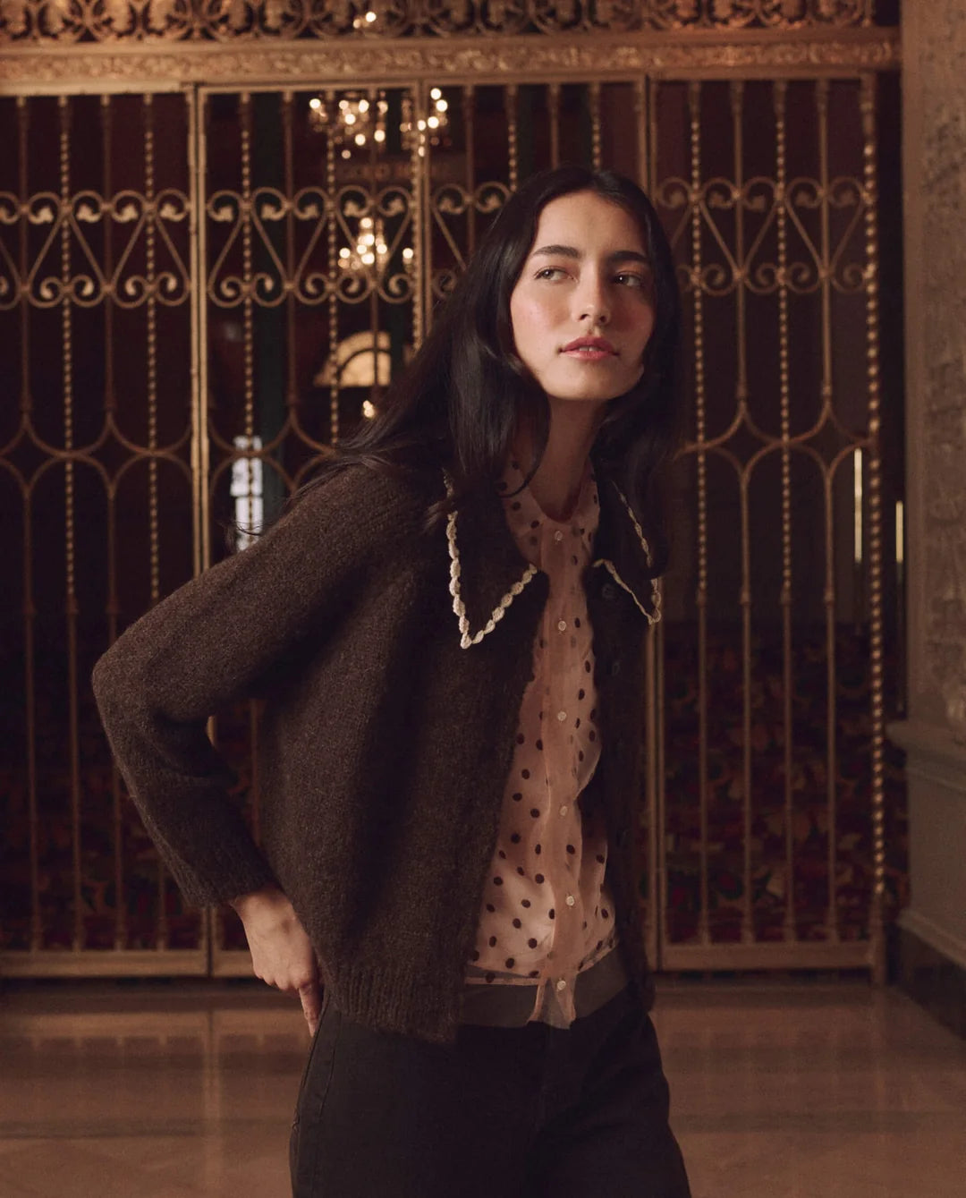 The Crochet Collar Cardigan