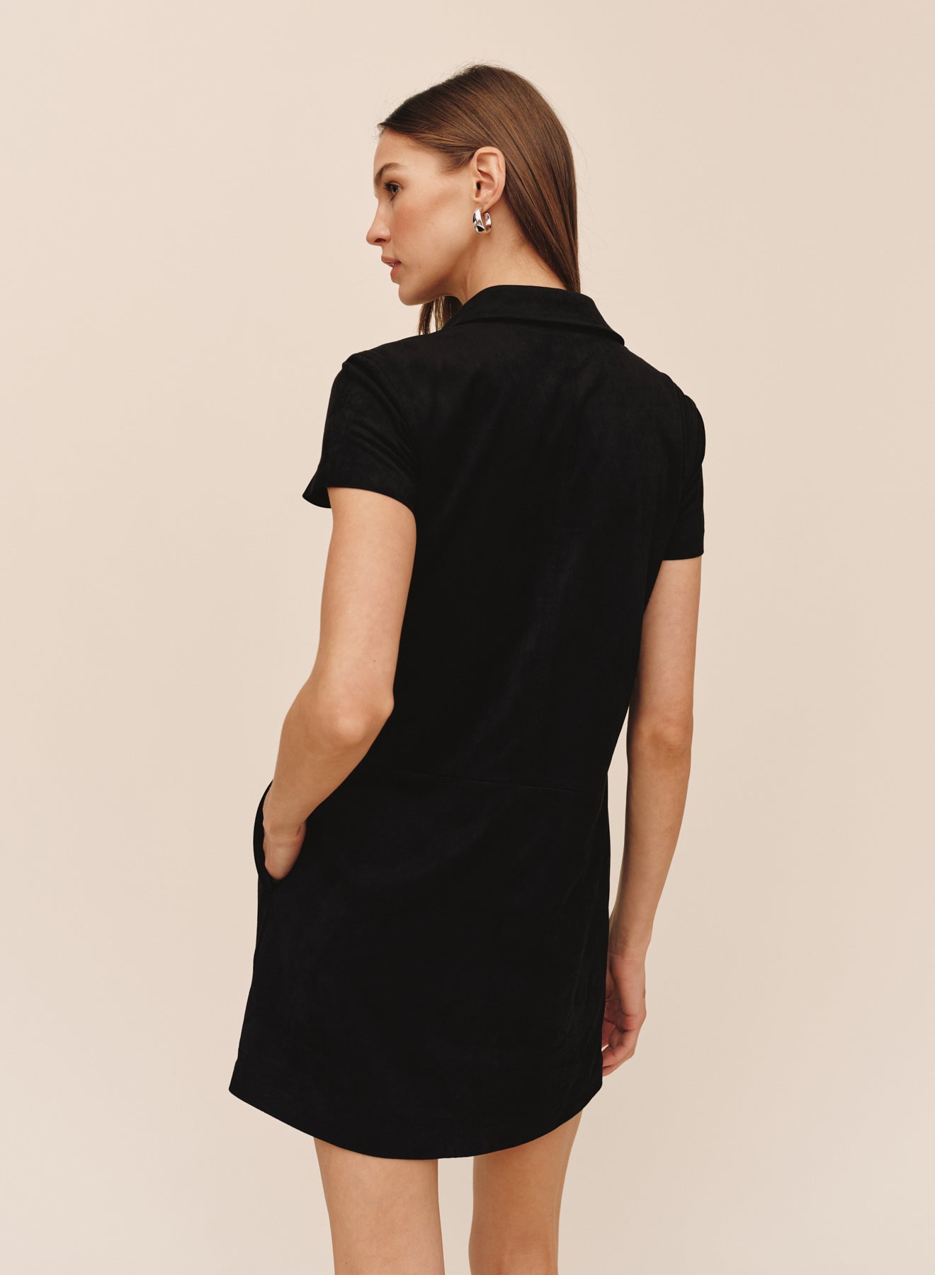 B60029-L81-300 - SHORT SLEEVE PULLOVER A-LINE DRESS
