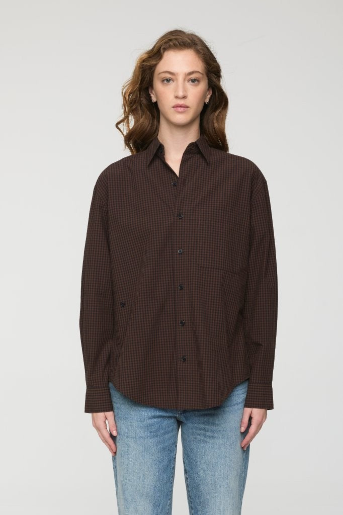 MILA LONG SLEEVE BUTTON DOWN WRAP TOP