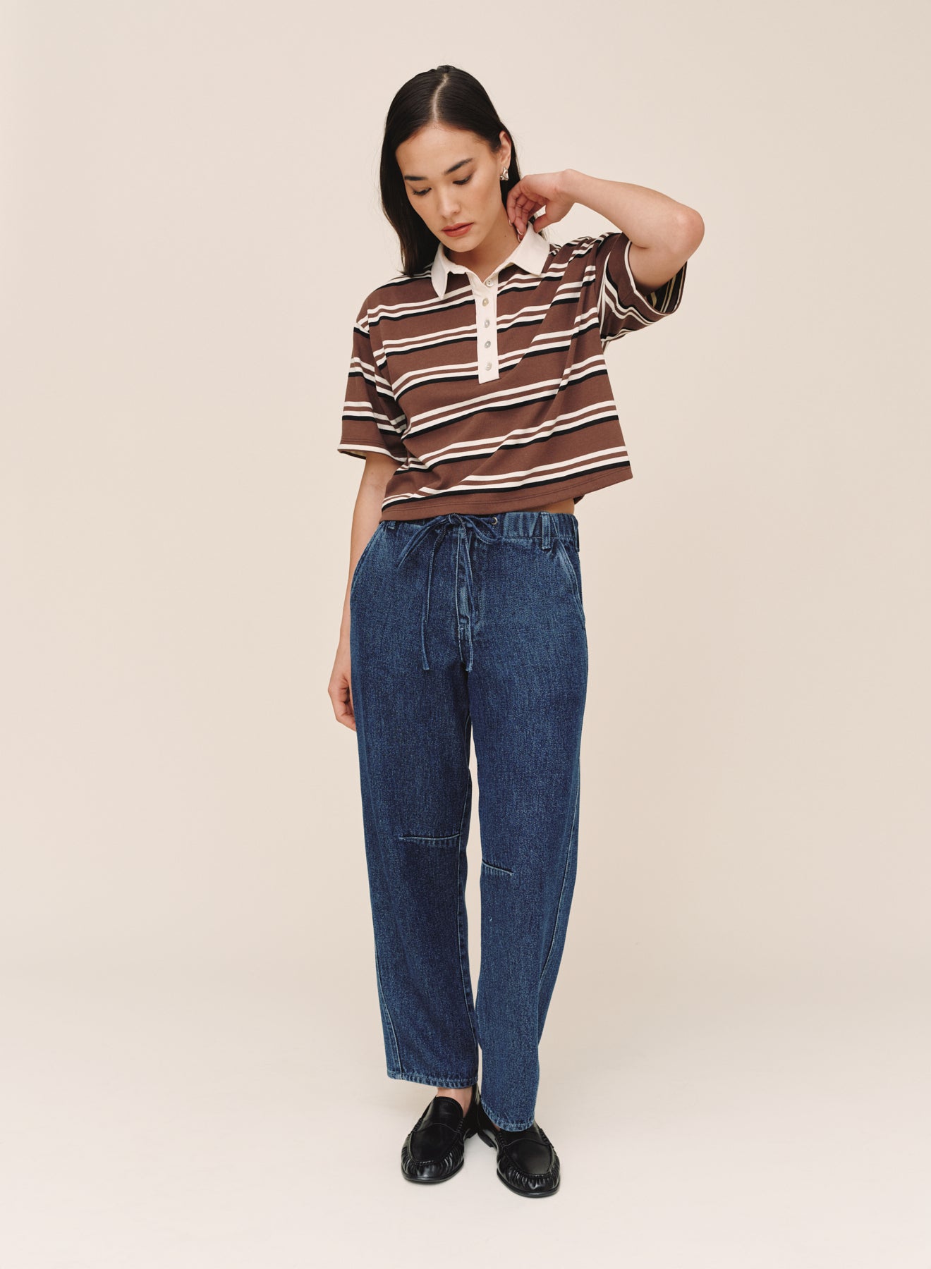 B20216-L96-304 - CROP POLO TEE