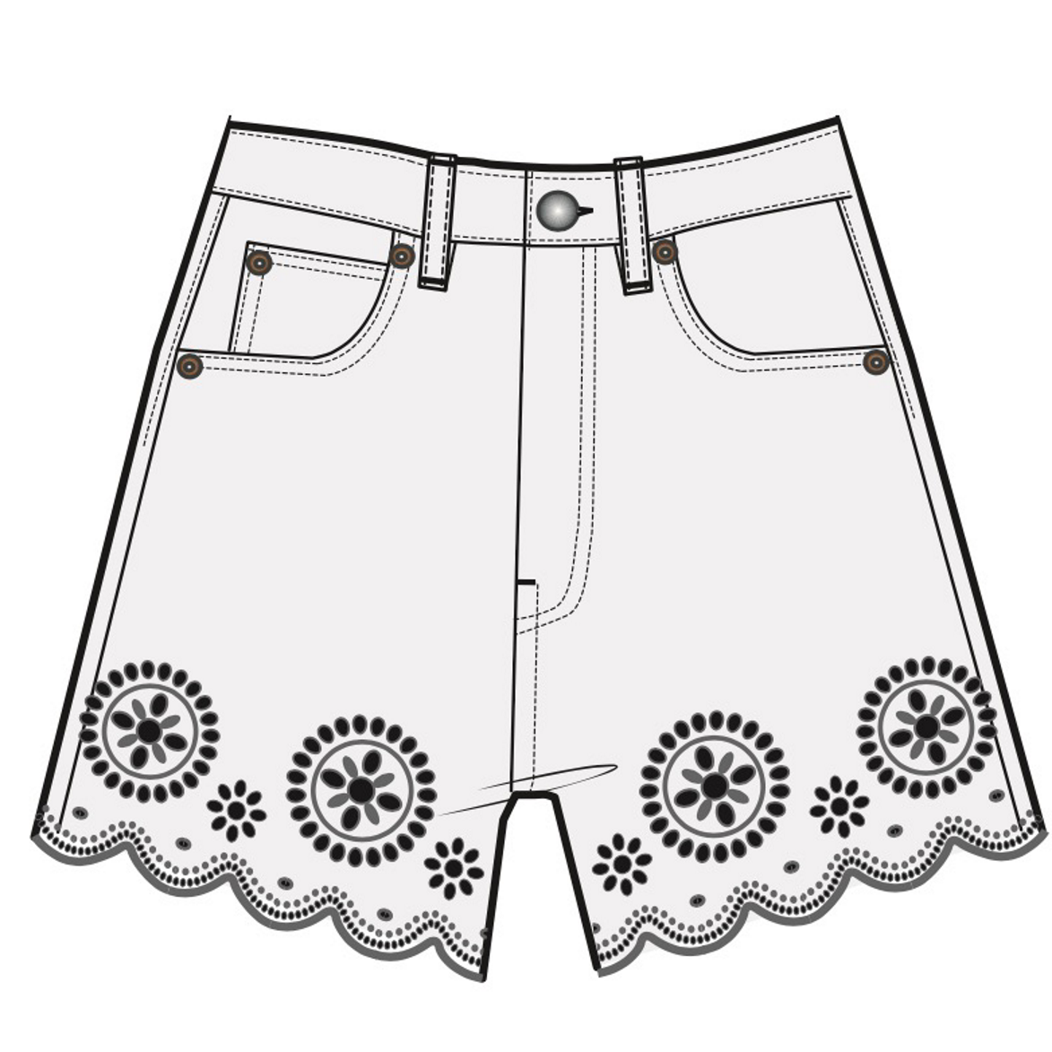 THE EYELET LONG HANG SHORT