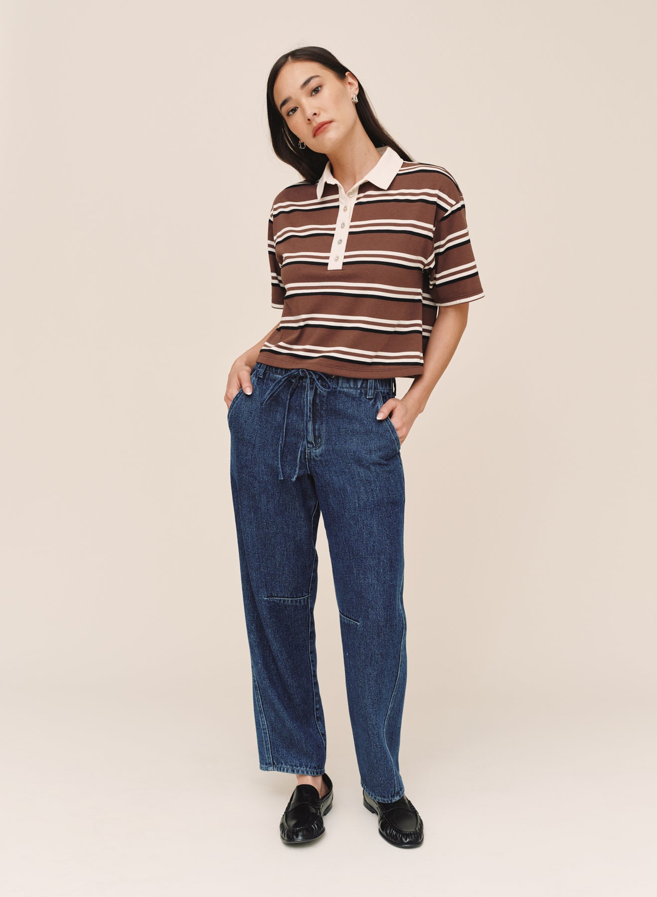 B20216-L96-304 - CROP POLO TEE