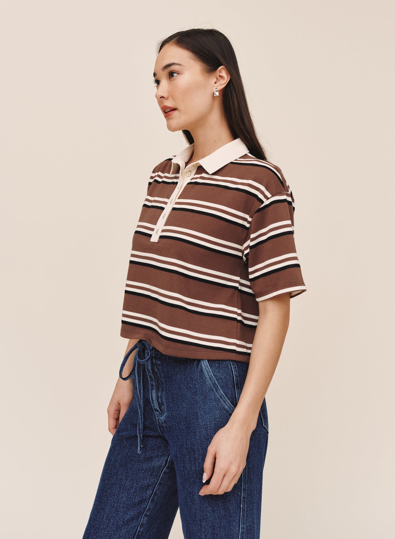 B20216-L96-304 - CROP POLO TEE