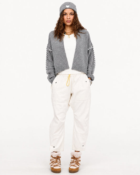 Kerri Rosenthal Sienna Cardigan in Smoke, on model