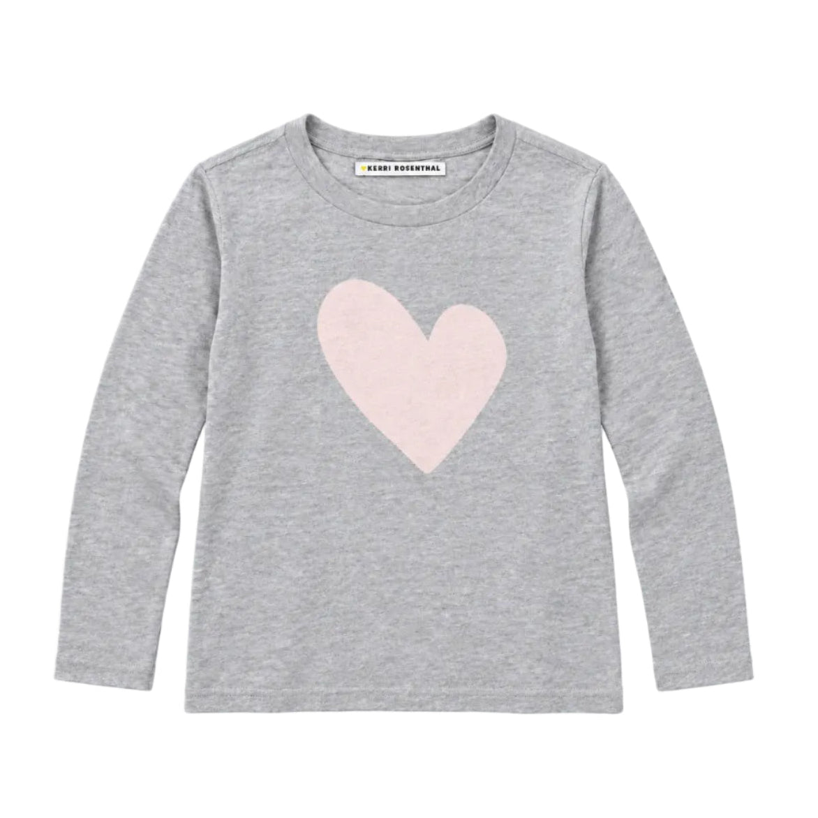 Kerri Rosenthal Long Sleeve Suke Tee in Heather Gray, flat