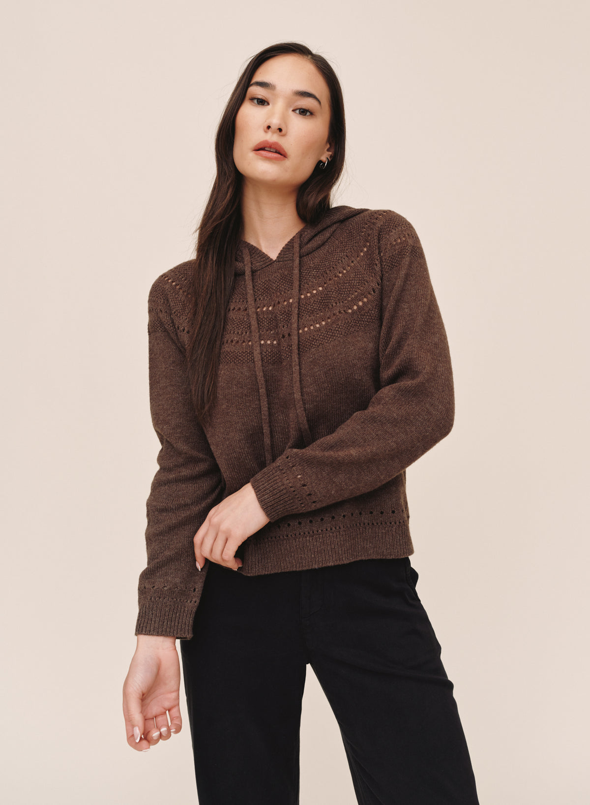 B20258-M27-304 - POINTELLE FAIRISLE HOODIE